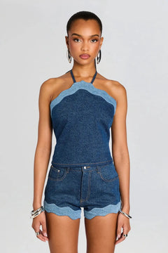 RHONDA DENIM TOP