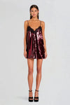 OLIVE SEQUIN DRESS