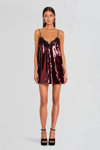 OLIVE SEQUIN DRESS