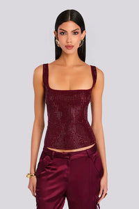 MARZIA EMBELLISHED TOP