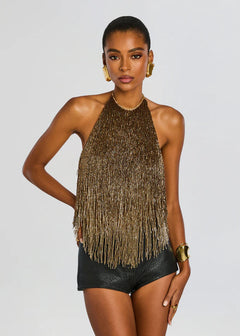 SABLE FRINGE TOP