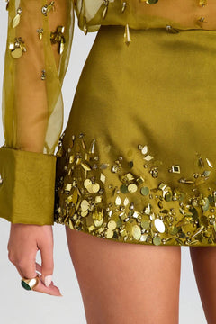 QUILLY EMBROIDERED SKIRT
