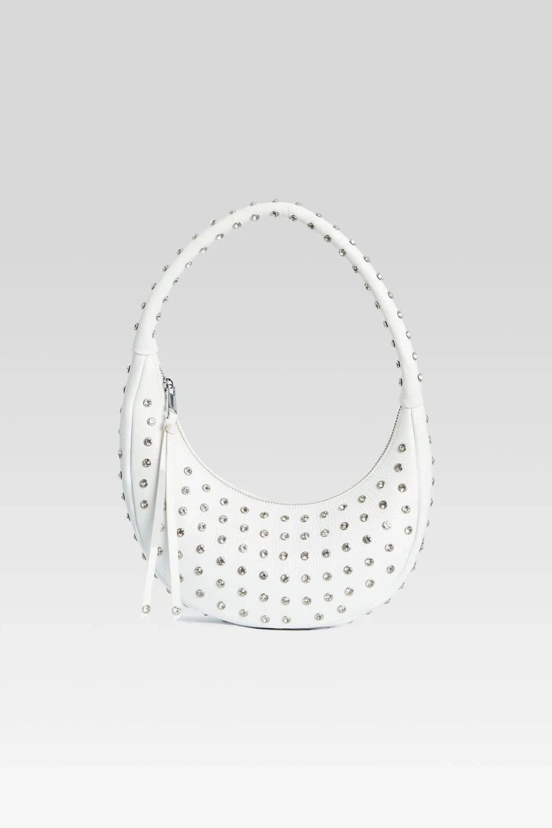 RETROFETE ELODIE MEDIUM SHOULDER BAG IN WHITE/SILVER-HANDBAG-RETROFETE-OS-Big Drop NYC