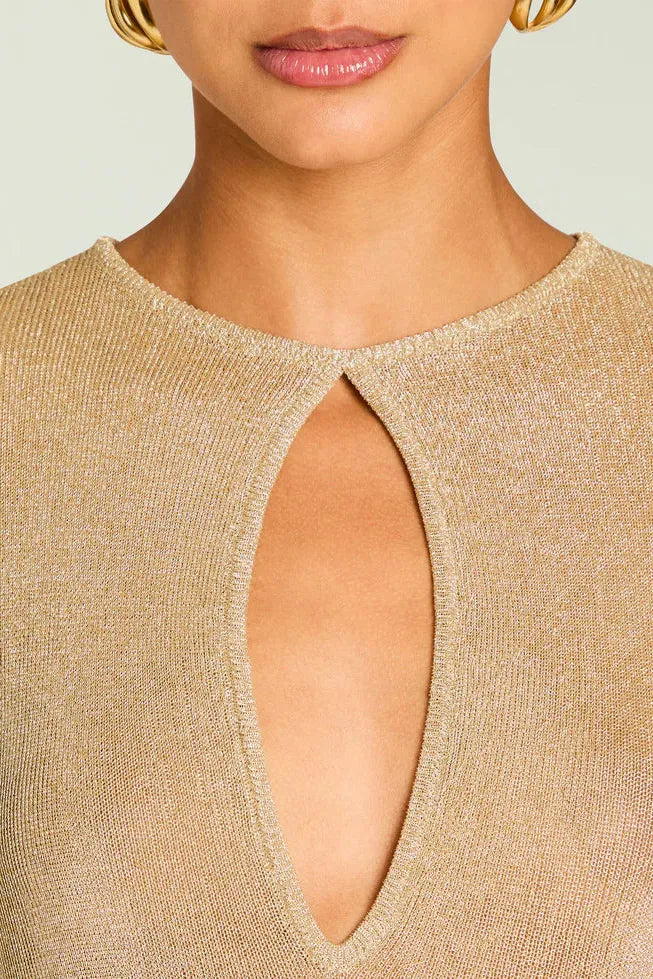 EMERI METALLIC KNIT MINI DRESS