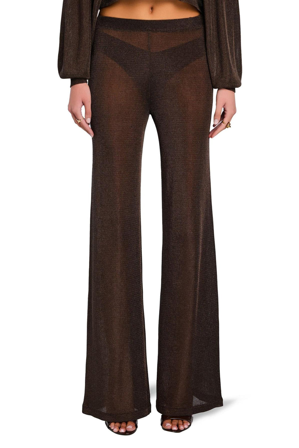 SHELDON METALLIC KNIT PANT – Big Drop NYC