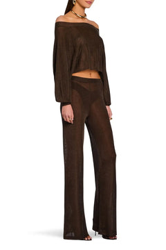 SHELDON METALLIC KNIT PANT