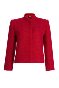 SEROYA KRISTEN BOUCLE LADY JACKET IN RUBY RED