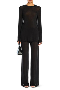 SHELDON METALLIC KNIT PANT