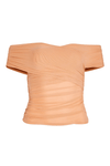 SER.O.YA ARUBA MESH TOP IN CARAMEL-TOP-SEROYA-Big Drop NYC