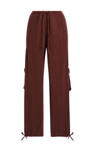 SER.O.YA ZIRA CARGO PANT IN COCONUT-BOTTOMS-SEROYA-Big Drop NYC