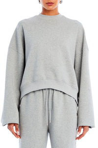 SEROYA CALLA SWEATSHIRT IN HEATHERED GREY