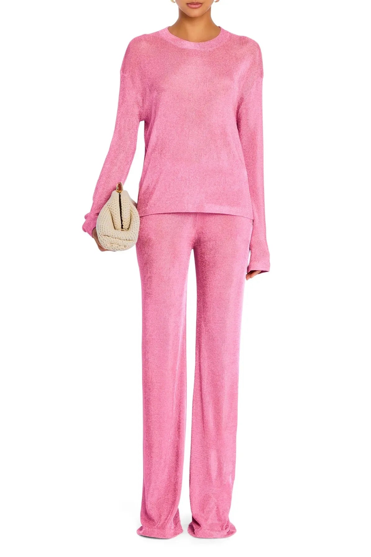SHELDON METALLIC KNIT PANT