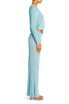 MONI METALLIC KNIT CARDIGAN TOP