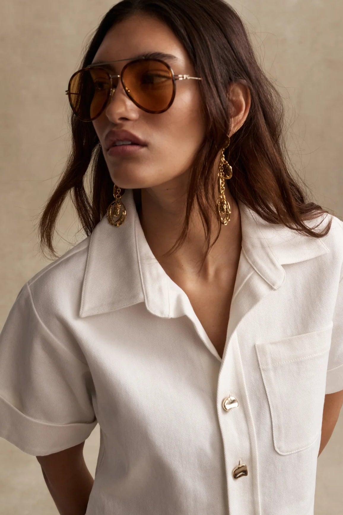 ELLISON TWILL TOP