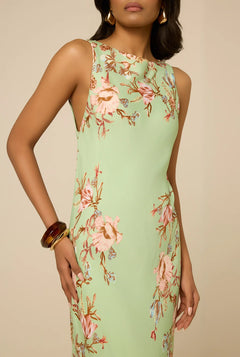BIAS EZRA MAXI DRESS WITH CAPE