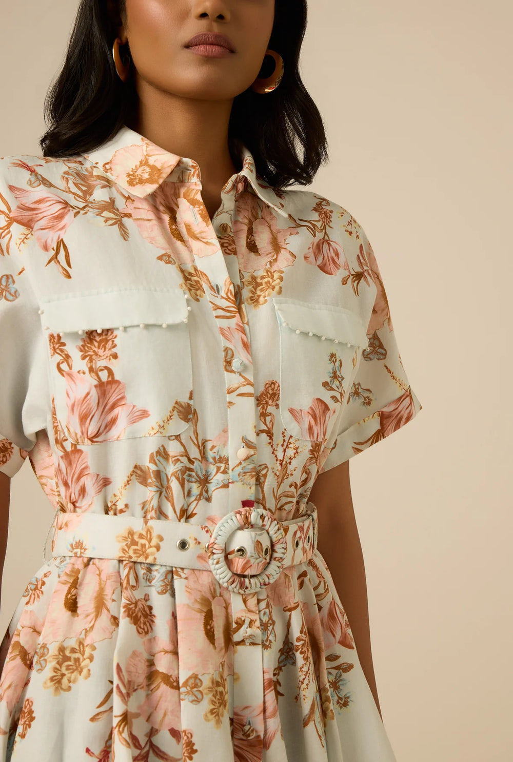 SHORT DRESS EZRA WITH BUCKLE BELT