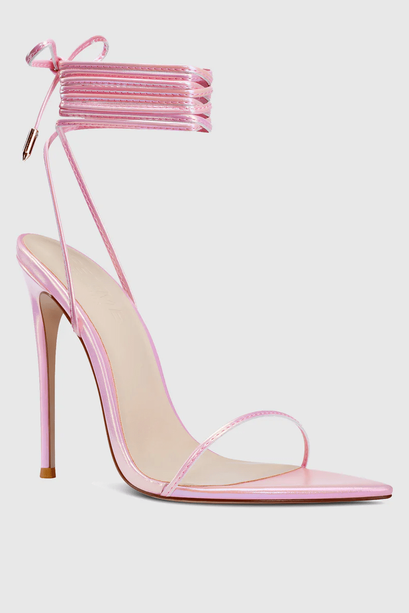 FEMME LA LUCE MINIMALE SANDAL IN METALLIC ROSE