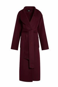 SEROYA MAVIS WOOL COAT IN MERLOT