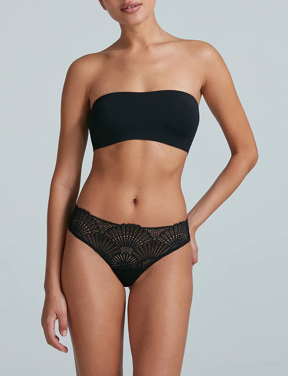 COMMANDO BUTTER AND LACE BANDEAU IN BLACK