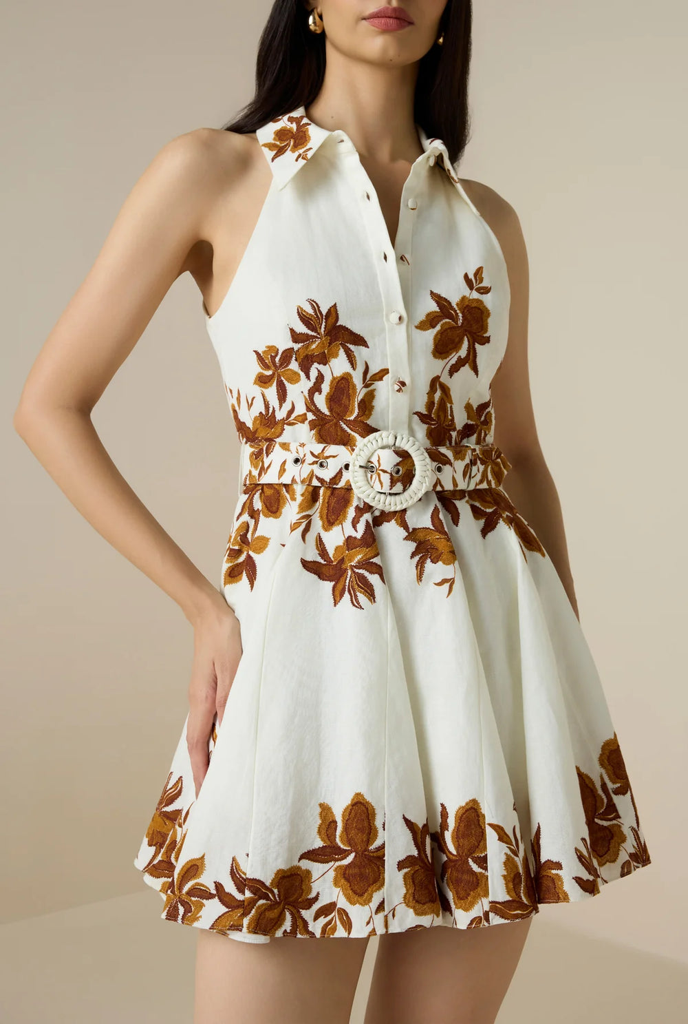 AYRA BELTED SHORT DRESS