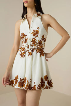 AYRA BELTED SHORT DRESS
