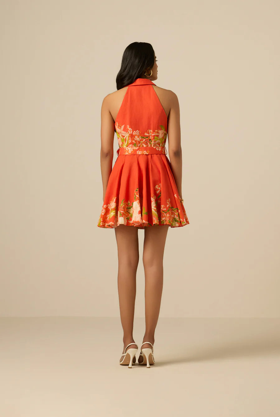 SHORT DRESS WITH BUCKLE BELT