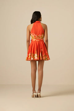 SHORT DRESS WITH BUCKLE BELT