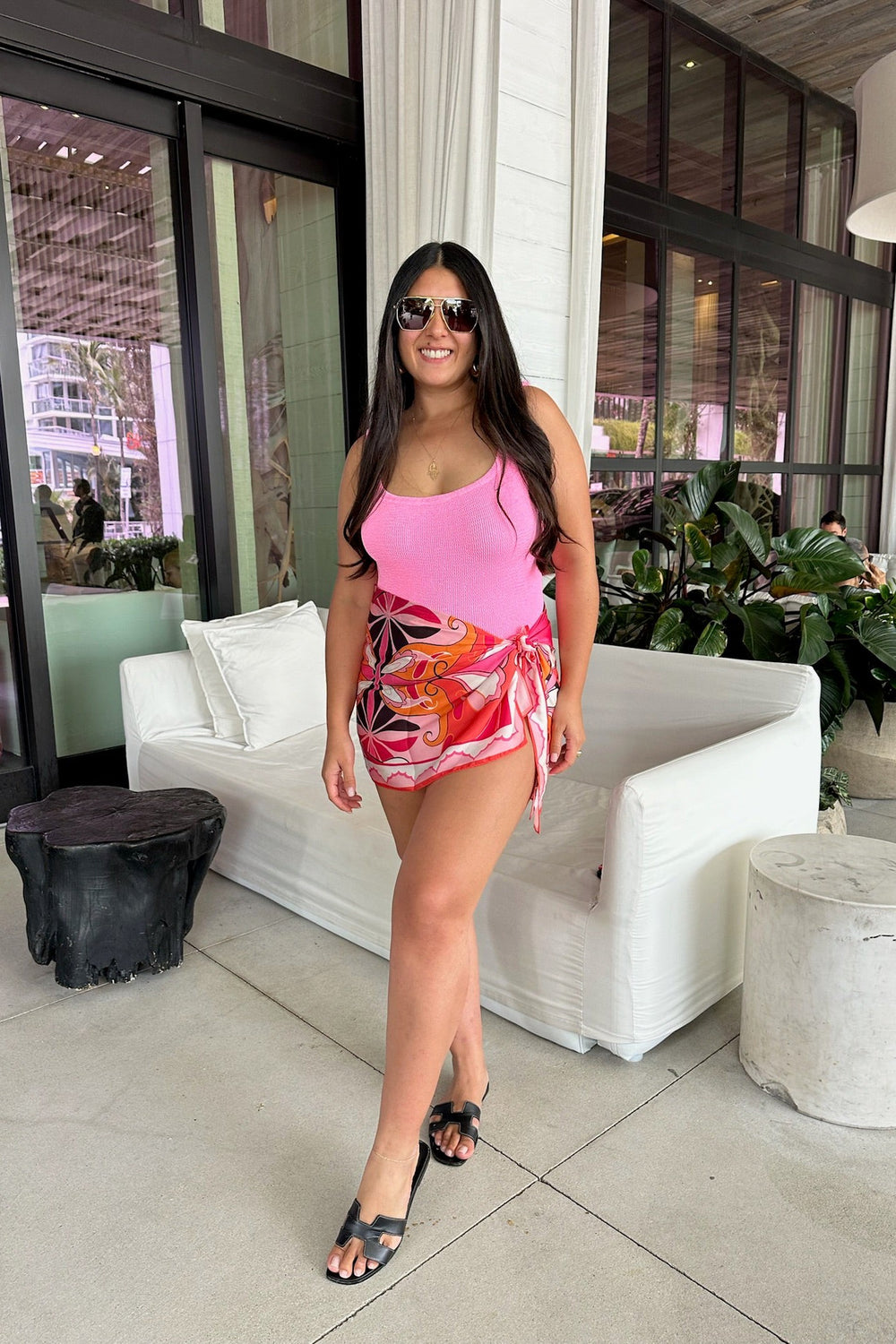 SQUARE NECK SWIM ONE PIECE