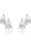 MONISHA MELWANI GOLD DOUBLE DIAMOND PEAR SHAPED STUD EARRING