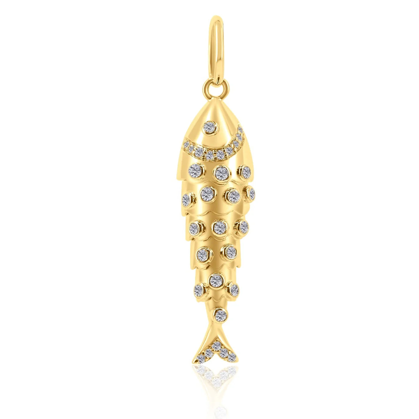 MONISHA MELWANI GOLD DIAMOND FISH PENDANT