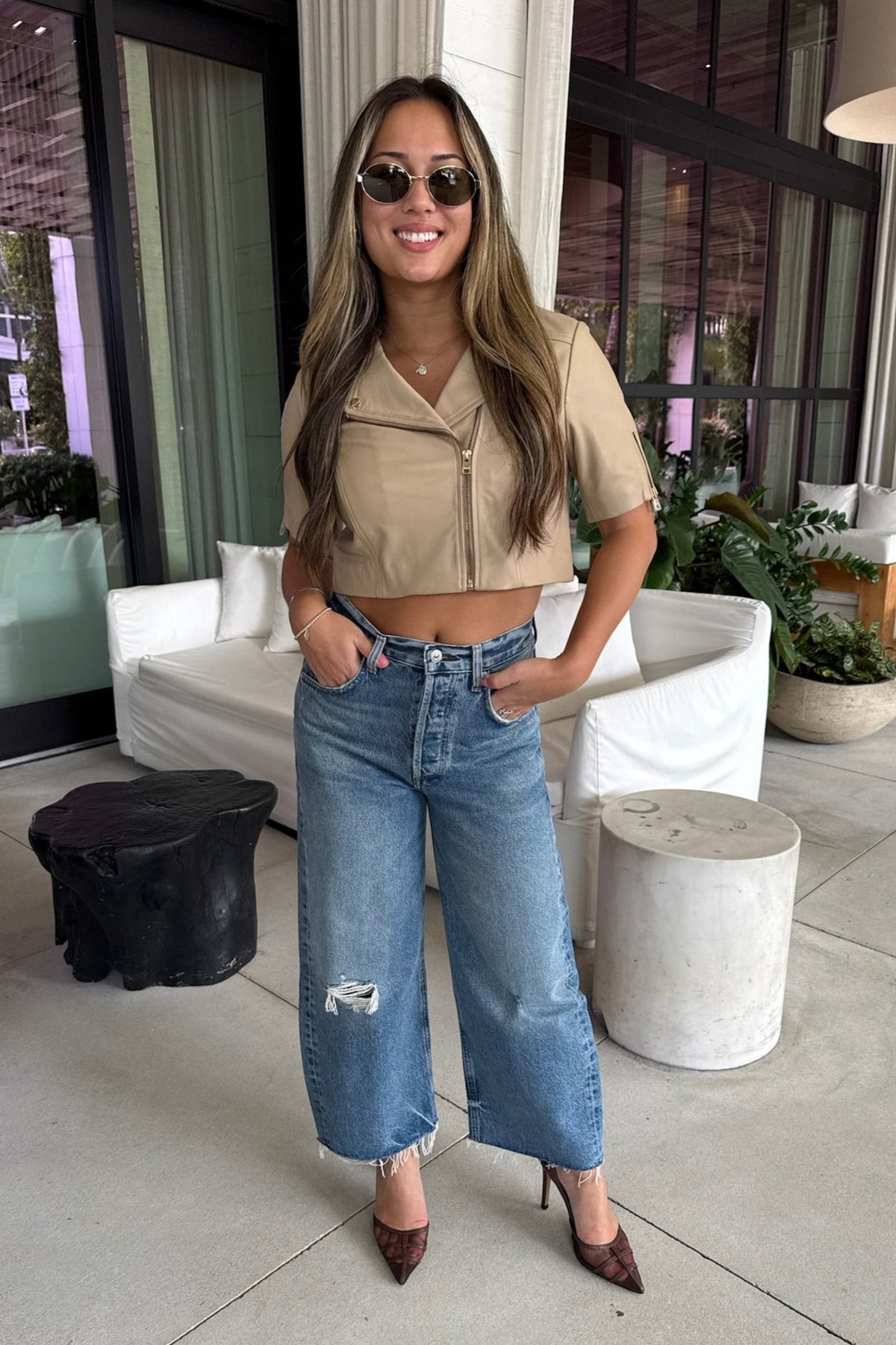 KIRSI CROPPED BIKER JACKET
