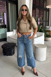 AYLA RAW HEM CROP JEAN