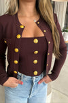 TOULOUSE CROP CREW NECK CARDIGAN