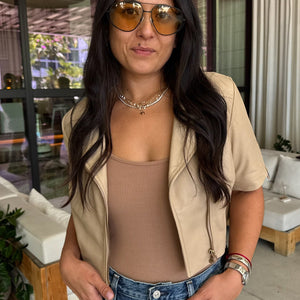 KIRSI CROPPED BIKER JACKET