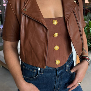 KIRSI CROPPED BIKER JACKET