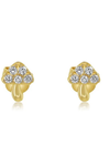 MONISHA MELWANI GOLD DIAMOND MINI MUSHROOM EARRING