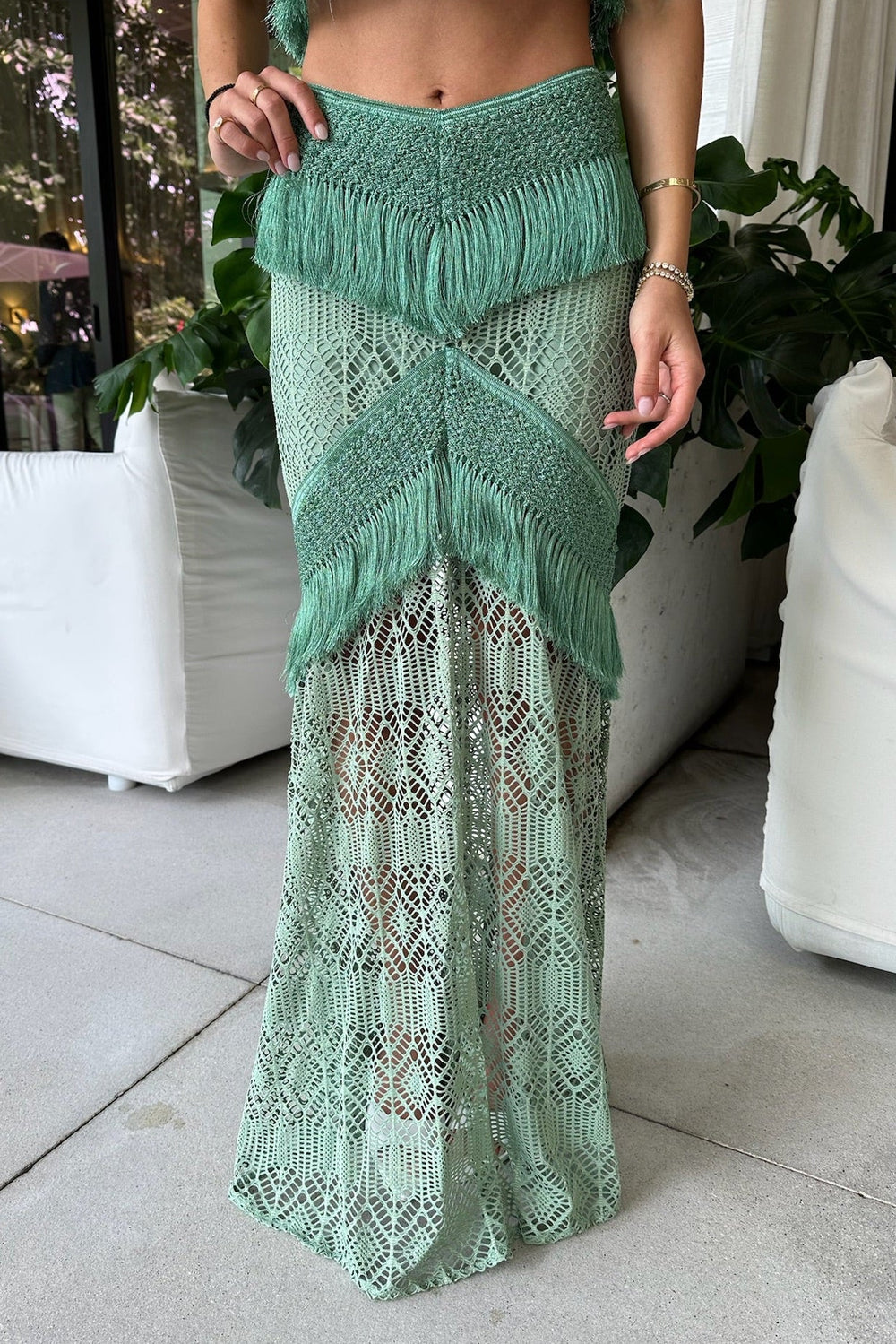 SAMBA FRINGE LONG SKIRT