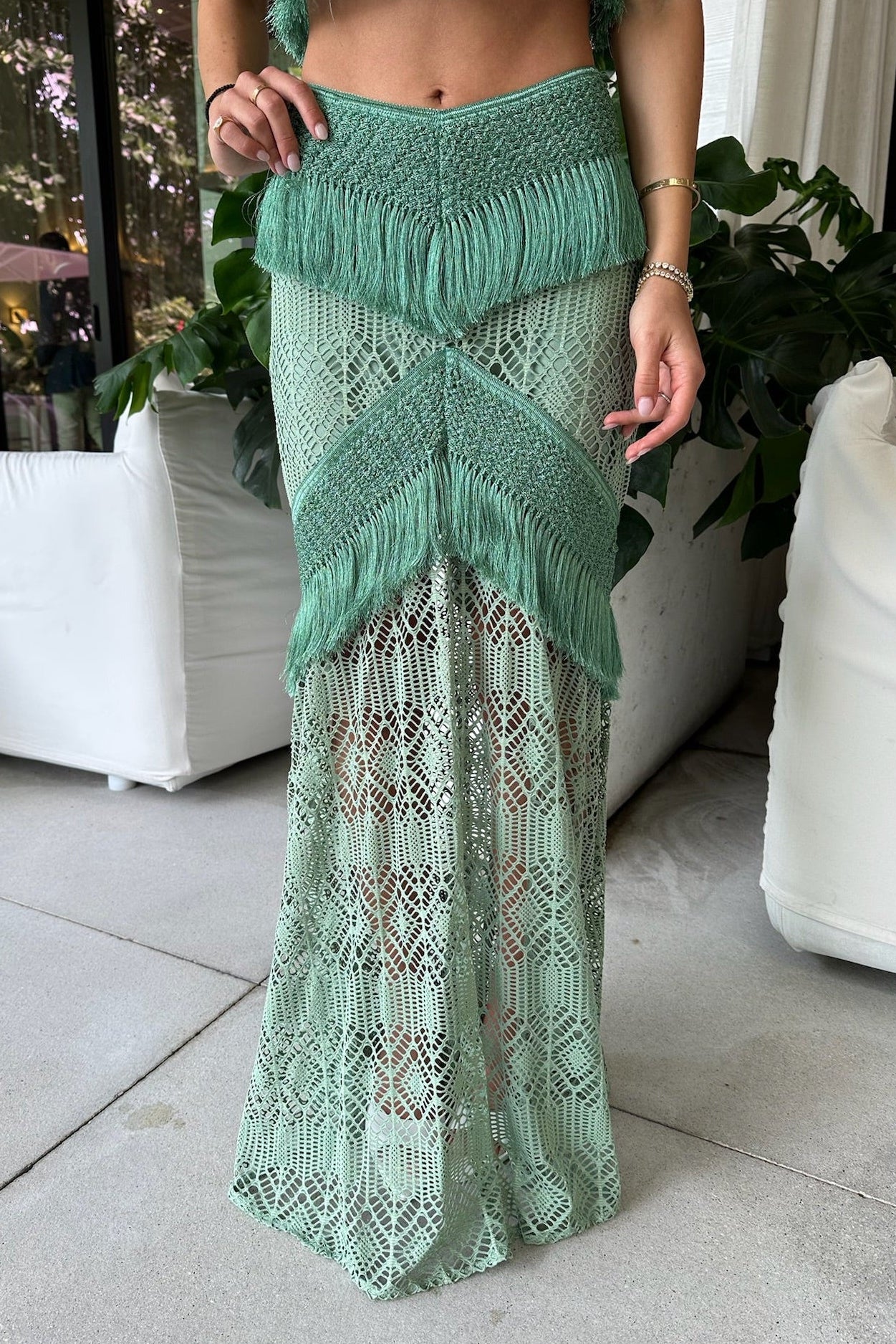 SAMBA FRINGE LONG SKIRT