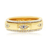 MONISHA MELWANI GOLD DIAMOND BLUE SAPPHIRE EVIL EYE ETERNITY RING 6