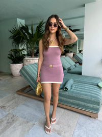 BOND BELTED KNIT DRESS