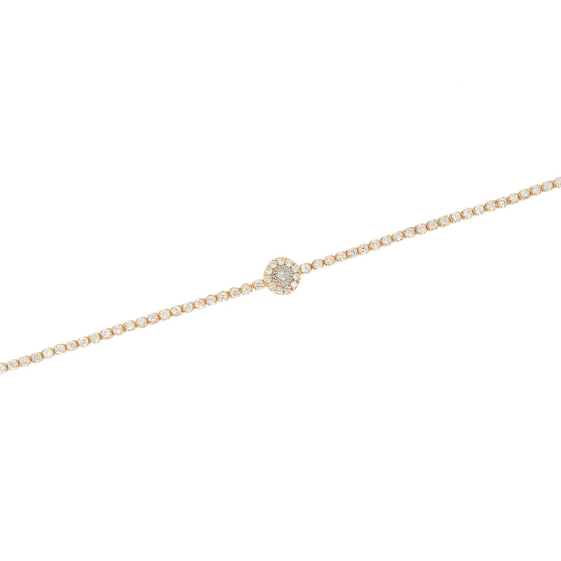 MONISHA MELWANI ROUND DIAMOND TENNIS BRACELET