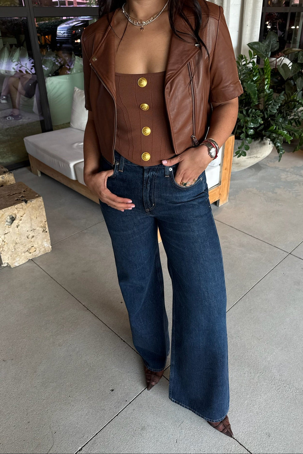 KIRSI CROPPED BIKER JACKET