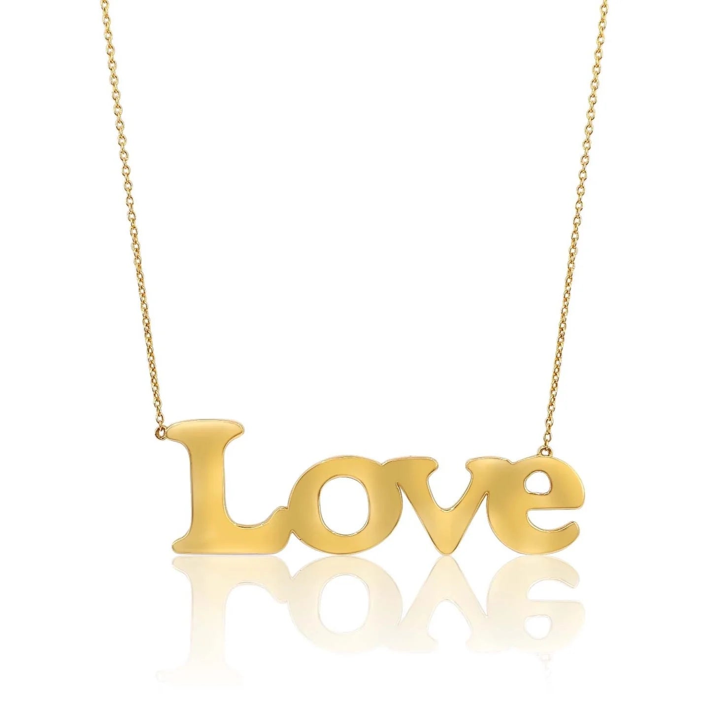 MONISHA MELWANI GOLD LARGE LOVE NECKLACE