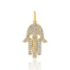 MONISHA MELWANI GOLD DIAMOND PAVE HAMSA PENDANT