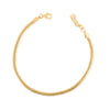 MONISHA MELWANI GOLD THIN HALLOW CUBAN LINK BRACELET