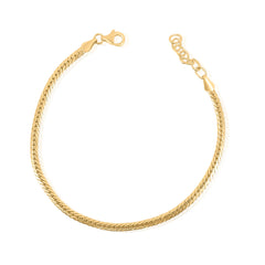 THIN HALLOW CUBAN LINK BRACELET