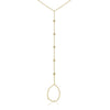 GOLD FIVE DIAMOND BEZEL HAND BRACELET