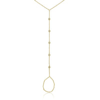 GOLD FIVE DIAMOND BEZEL HAND BRACELET