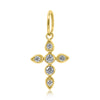 MONISHA MELWANI GOLD DIAMOND BEZEL CROSS PENDANT