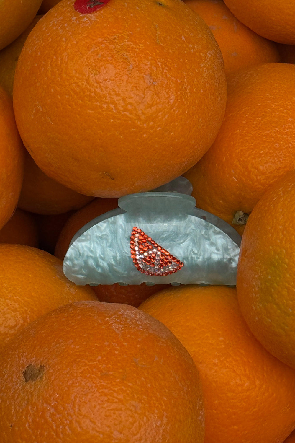 BLUE ORANGE HAIR CLIP